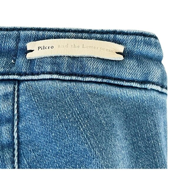 ANTHRO Pilcro and The Letterpress Jeans High Rise Blue Denim Leggings 26 - Picture 11 of 12